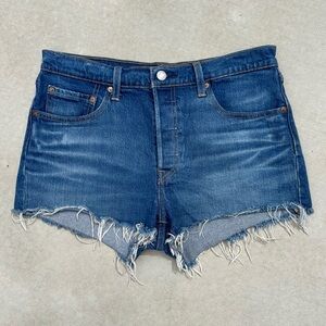 Levi’s 501 Denim Cutoff Jean Shorts High Rise Button Fly EB